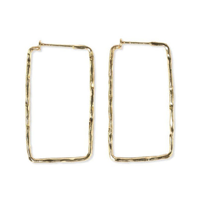 Athena Rectangle Bar Thin Hoop Earrings Jewelry ink + alloy  Paper Skyscraper Gift Shop Charlotte