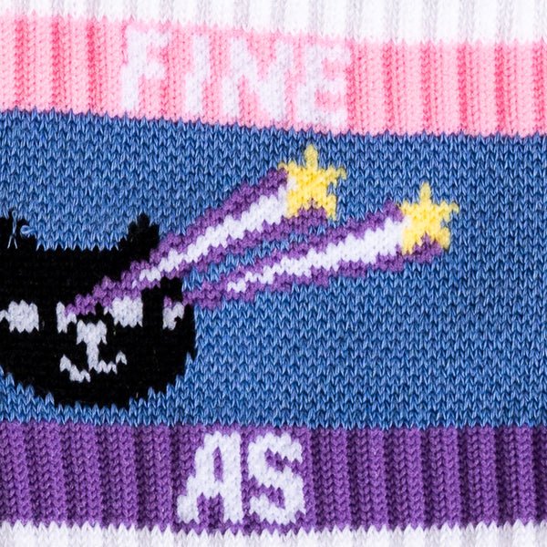 Athletic Ribbed Crew: Feline Good As Hell Socks Sock It to Me  Paper Skyscraper Gift Shop Charlotte