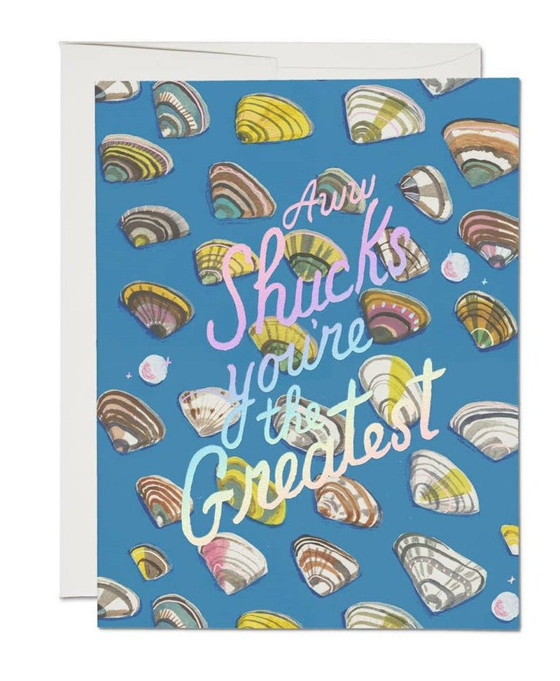 Aww Shucks friendship greeting card: Singles  Red Cap Cards  Paper Skyscraper Gift Shop Charlotte