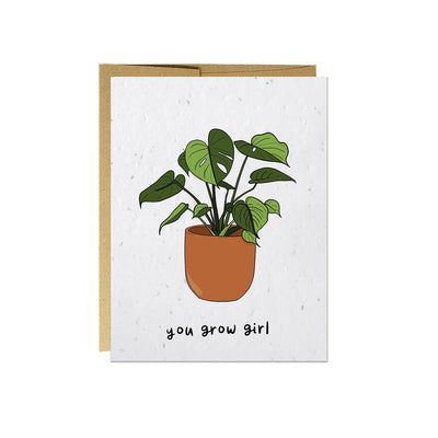 You Grow Girl | Encouragement Card Cards Party Mountain Paper co. Paper Skyscraper Gift Shop Charlotte