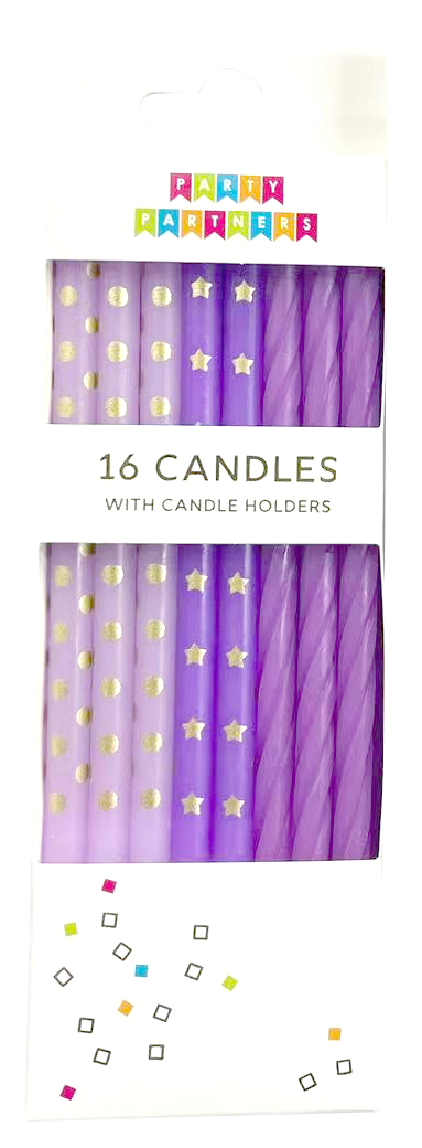 Purple Gradient 16 Candle Set Party - Supplies Party Partners Paper Skyscraper Gift Shop Charlotte