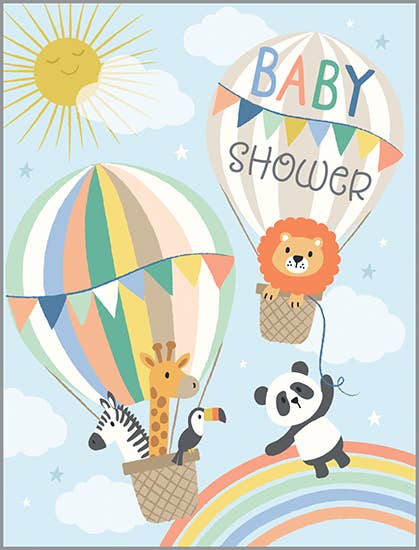 Baby Card - Baby Shower Balloons  GINA B DESIGNS  Paper Skyscraper Gift Shop Charlotte