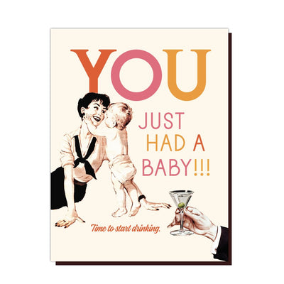 BABY DRINKING | New Baby Card Cards OffensiveDelightful  Paper Skyscraper Gift Shop Charlotte