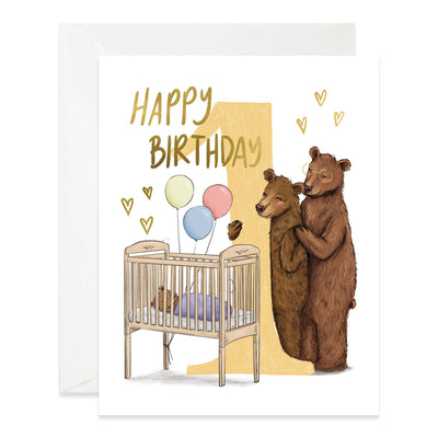 Bears 1st Birthday  Good Juju Ink  Paper Skyscraper Gift Shop Charlotte