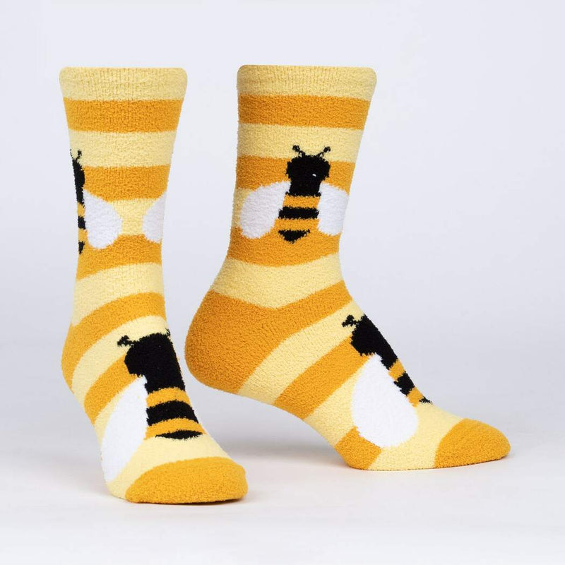 Bee Cozy Fuzzy Socks Socks Sock It to Me  Paper Skyscraper Gift Shop Charlotte