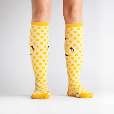 Bees Knees Women's Knee High Socks Socks Sock It to Me  Paper Skyscraper Gift Shop Charlotte