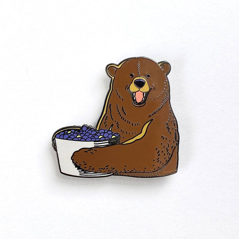 Berry Bear - Enamel Pin -- Our Wild Friends Collection Cards Felix Doolittle  Paper Skyscraper Gift Shop Charlotte