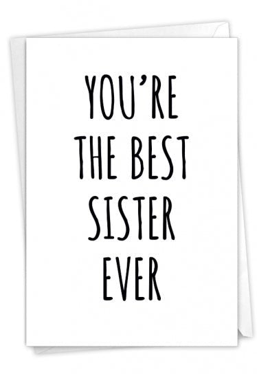 Best Sister Ever Card Cards NobleWorks Paper Skyscraper Gift Shop Charlotte