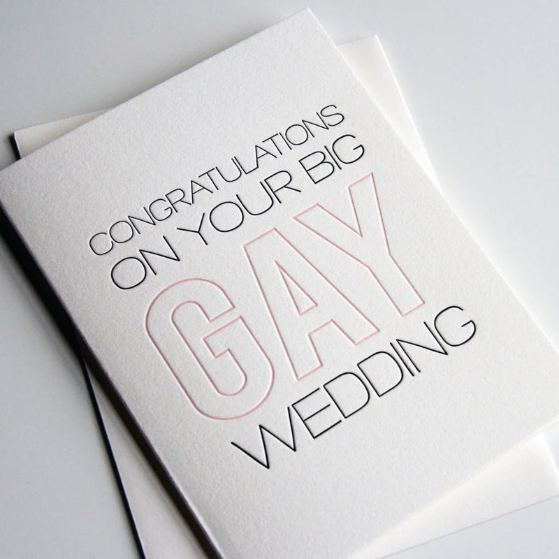 Big Gay Wedding Card Cards Steel Petal Press  Paper Skyscraper Gift Shop Charlotte