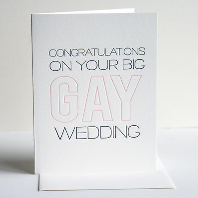 Big Gay Wedding Card Cards Steel Petal Press  Paper Skyscraper Gift Shop Charlotte