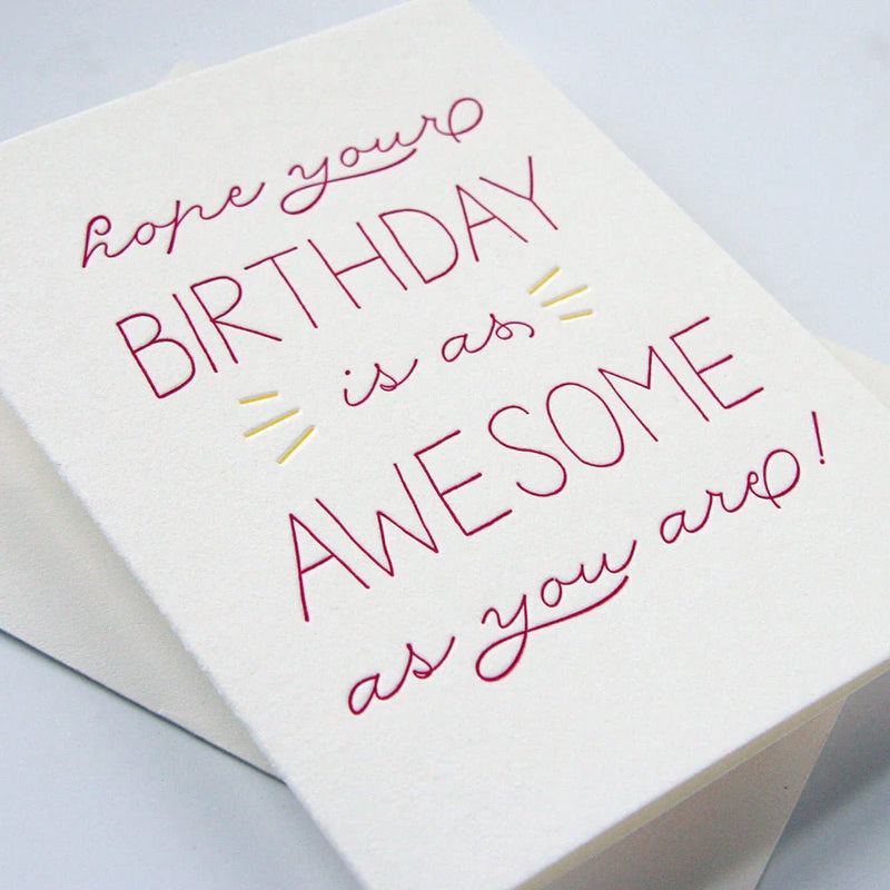 Birthday Awesome Card Cards Steel Petal Press  Paper Skyscraper Gift Shop Charlotte