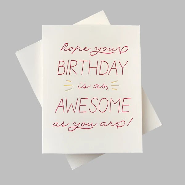 Birthday Awesome Card Cards Steel Petal Press  Paper Skyscraper Gift Shop Charlotte