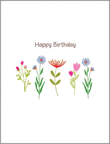 Birthday Card - Sweet Little Stems  Gina B Designs  Paper Skyscraper Gift Shop Charlotte