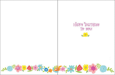 Birthday Greeting Card - Happiest Ever Flowers  Gina B Designs  Paper Skyscraper Gift Shop Charlotte