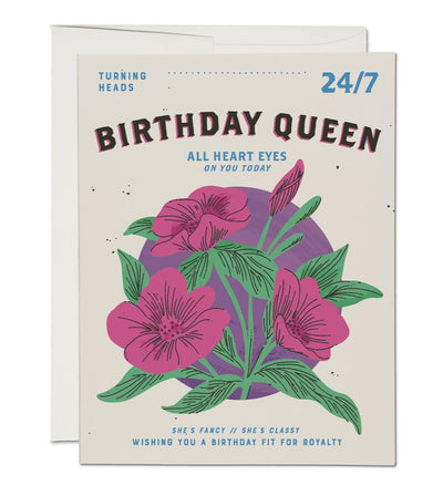 Birthday Queen birthday greeting card Cards Red Cap Cards  Paper Skyscraper Gift Shop Charlotte