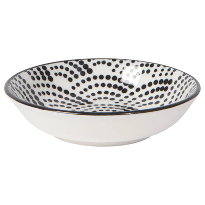 Black Bits & Dots Pinch Bowl Set of Six Kitchen Danica Studio (Now Designs)  Paper Skyscraper Gift Shop Charlotte