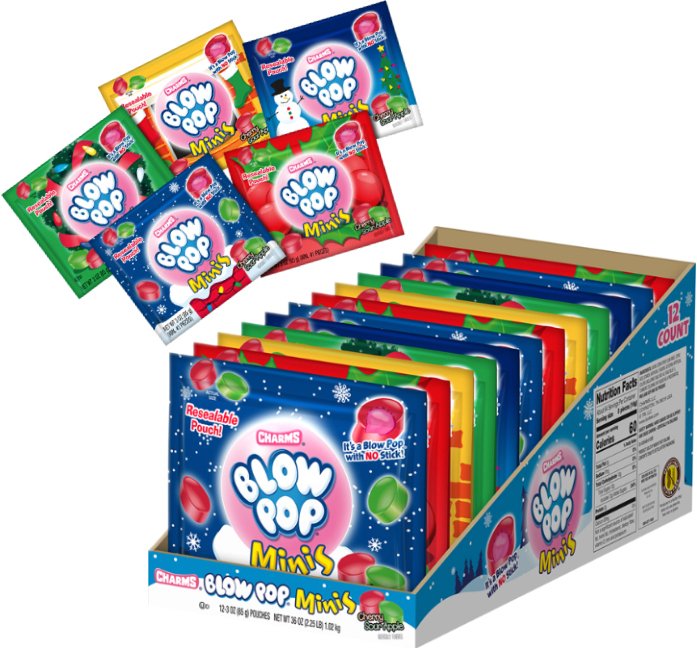 BLOW POP MINIS CHRISTMAS POUCH Confectionery Redstone Foods  Paper Skyscraper Gift Shop Charlotte