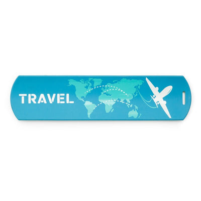 Blue Slap Luggage Tag Travel Kikkerland  Paper Skyscraper Gift Shop Charlotte