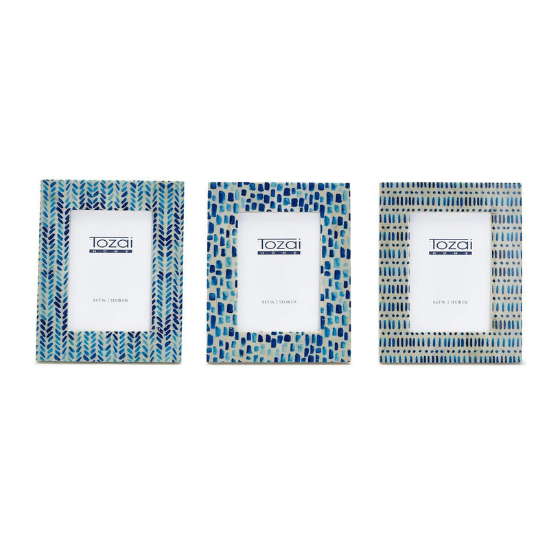 Blue/White 5x7 Photo Frame Assorted Frames Two&