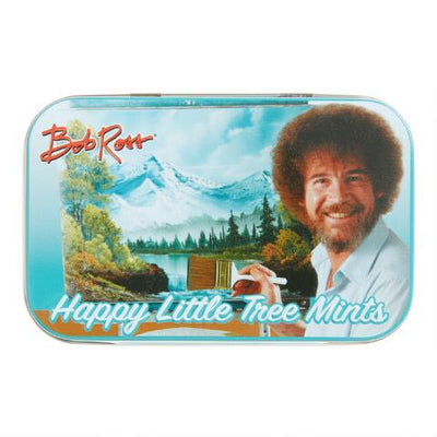 Bob Ross Happy Little Tree Mints - Tin Jokes & Novelty Redstone Foods  Paper Skyscraper Gift Shop Charlotte