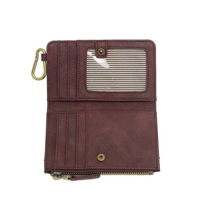 Bobbie Bifold Wallet With Carabiner | Aubergine Accessories Joy Susan  Paper Skyscraper Gift Shop Charlotte