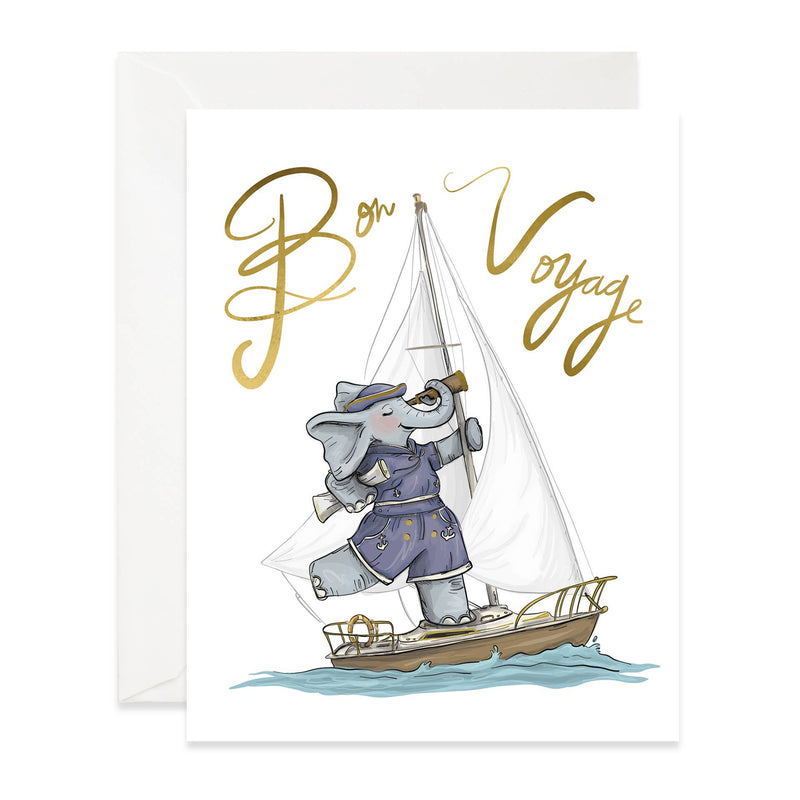 Bon Voyage Ellie | Goodbye Card Cards Good Juju Ink  Paper Skyscraper Gift Shop Charlotte