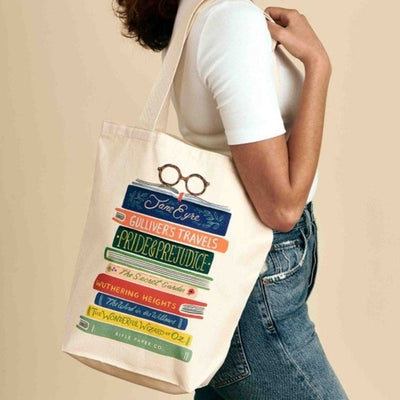 Book Club Canvas Tote Bag Accessories Rifle Paper Co  Paper Skyscraper Gift Shop Charlotte