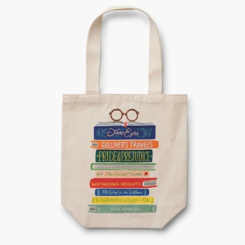 Book Club Canvas Tote Bag Accessories Rifle Paper Co  Paper Skyscraper Gift Shop Charlotte