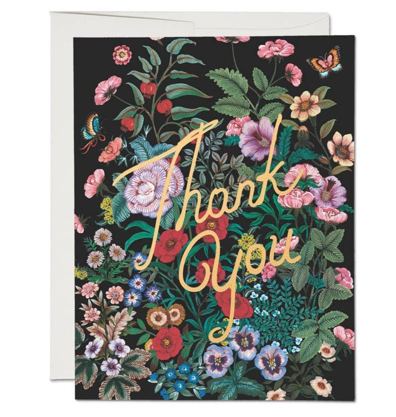 Botanical Garden thank you greeting card: Singles  Red Cap Cards  Paper Skyscraper Gift Shop Charlotte