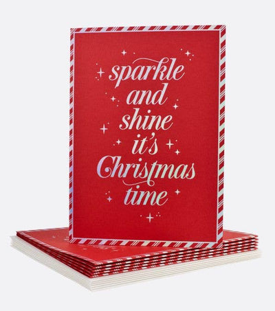 Box Set of 6 | Sparkle Shine Christmas Time Cards Elum Designs  Paper Skyscraper Gift Shop Charlotte