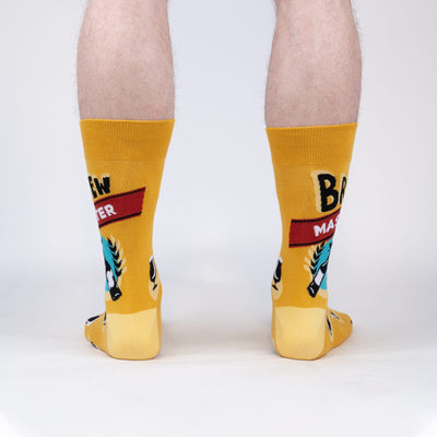 Brew Master Men's Crew Socks Socks Sock It to Me  Paper Skyscraper Gift Shop Charlotte