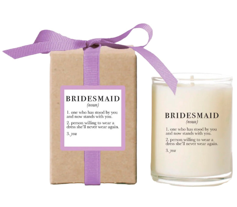 Bridesmaid Votive Candle Candle Ella B  Paper Skyscraper Gift Shop Charlotte