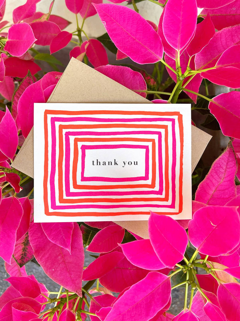 Brights Borders Thank You Card (Boxed set of 8) Cards J.Falkner Cards  Paper Skyscraper Gift Shop Charlotte