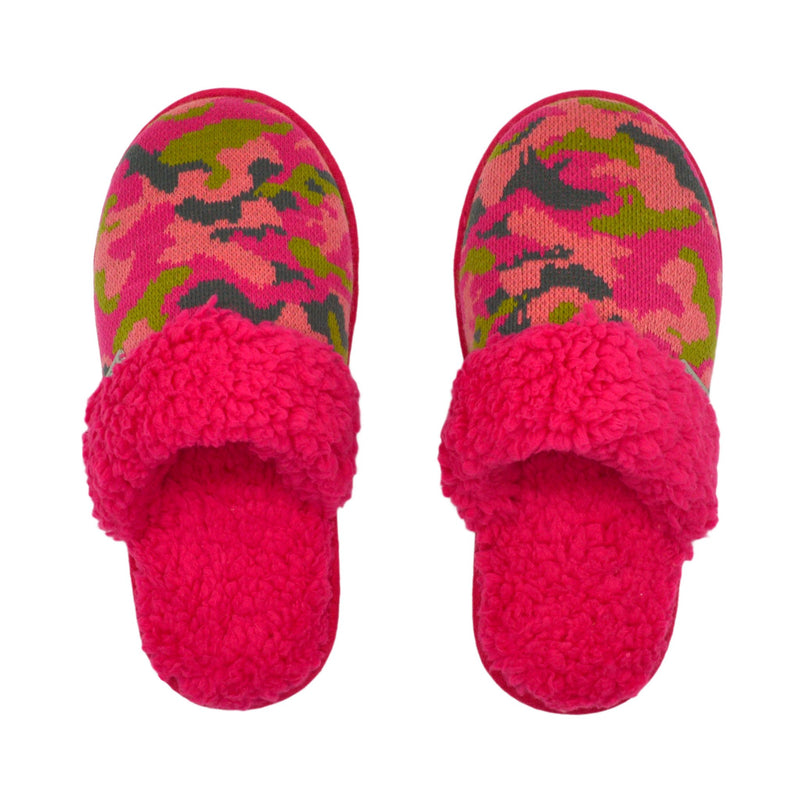 Camo Pink Slippers Slippers PUDUS  Paper Skyscraper Gift Shop Charlotte