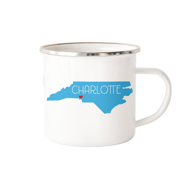 Camp Mug | NC Charlotte Mugs Rock Scissor Paper  Paper Skyscraper Gift Shop Charlotte