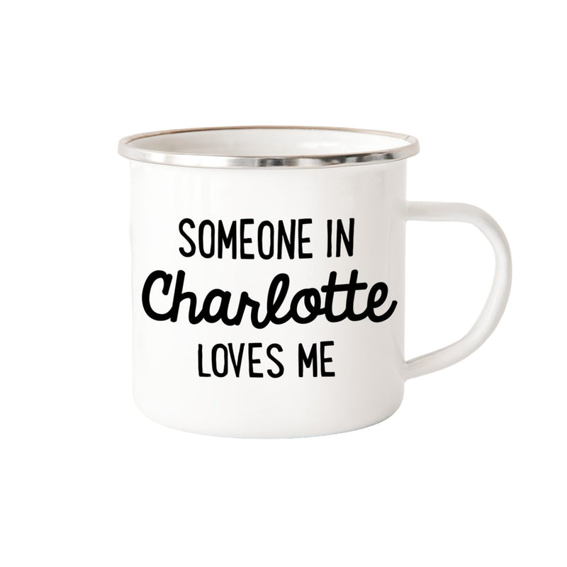 Camp Mug | Someone in Charlotte Loves Me Mugs Rock Scissor Paper  Paper Skyscraper Gift Shop Charlotte