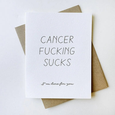 Cancer Sucks Card Cards Steel Petal Press  Paper Skyscraper Gift Shop Charlotte