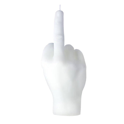 CandleHand Gesture Candle "F*ck You" | White  54 Celsius  Paper Skyscraper Gift Shop Charlotte