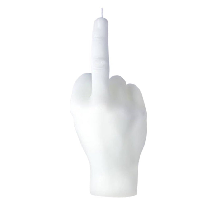 CandleHand Gesture Candle "F*ck You" | White  54 Celsius  Paper Skyscraper Gift Shop Charlotte