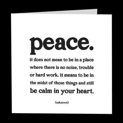 Card | Peace Cards quotable cards  Paper Skyscraper Gift Shop Charlotte