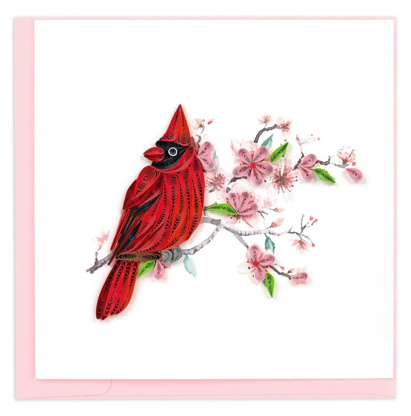 Cardinal & Cherry Blossom Card Cards Quilling Card  Paper Skyscraper Gift Shop Charlotte