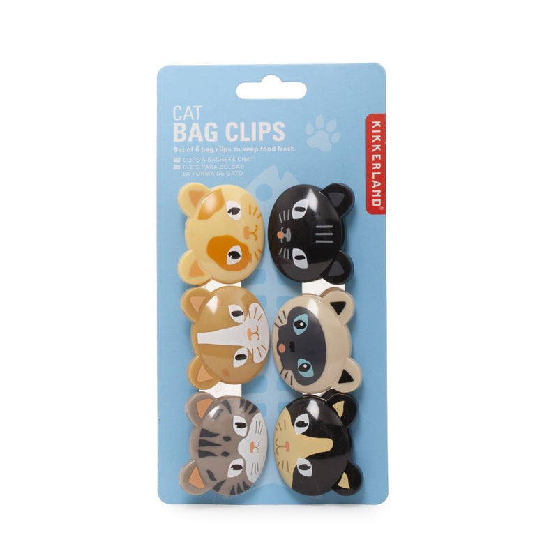 Cat Bag Clips Multi Color Pk  Kikkerland  Paper Skyscraper Gift Shop Charlotte