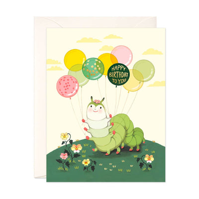 Caterpillar Balloons Birthday Greeting Card Cards JooJoo Paper  Paper Skyscraper Gift Shop Charlotte