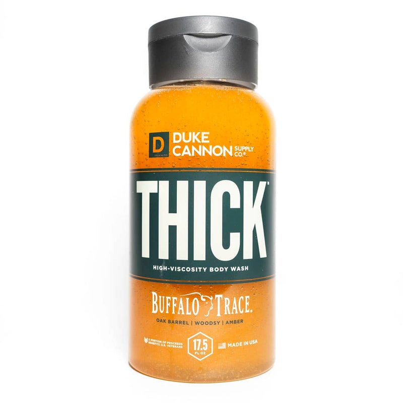 THICK High Viscosity Body Wash – Bourbon Oak Barrel Beauty & Wellness - Mens Duke Cannon  Paper Skyscraper Gift Shop Charlotte