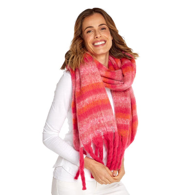 Celebrate Super Soft Stripe Scarf | Assorted - Polyester Accessories + Apparel Two's Company  Paper Skyscraper Gift Shop Charlotte