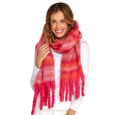 Celebrate Super Soft Stripe Scarf | Assorted - Polyester Accessories + Apparel Two's Company  Paper Skyscraper Gift Shop Charlotte