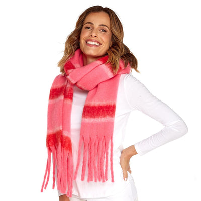 Celebrate Super Soft Stripe Scarf | Assorted - Polyester Accessories + Apparel Two's Company  Paper Skyscraper Gift Shop Charlotte