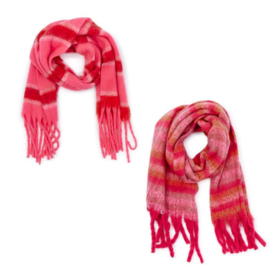 Celebrate Super Soft Stripe Scarf | Assorted - Polyester Accessories + Apparel Two's Company  Paper Skyscraper Gift Shop Charlotte