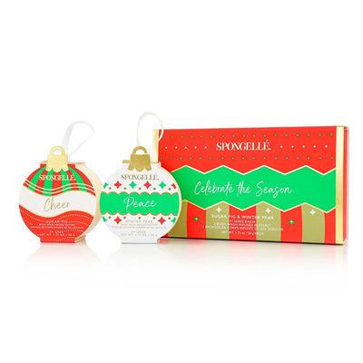 Celebrate the Season Holiday Ornament Gift Set Christmas Beauty & Wellness - Shower & Bath Spongellé  Paper Skyscraper Gift Shop Charlotte