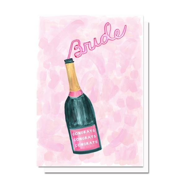 Champagne For the Bride | Engagement Card Cards Evelyn Henson  Paper Skyscraper Gift Shop Charlotte